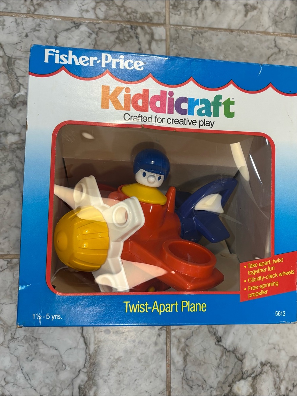 VINTAGE FISHER PRICE KIDDICRAFT (1990) TWIST APART PLANE (5613)